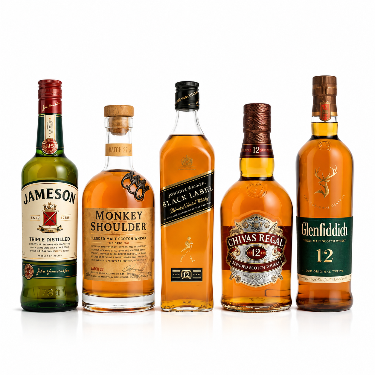 PRÉMIO WHISKY COMBO 5 LAHVÍ